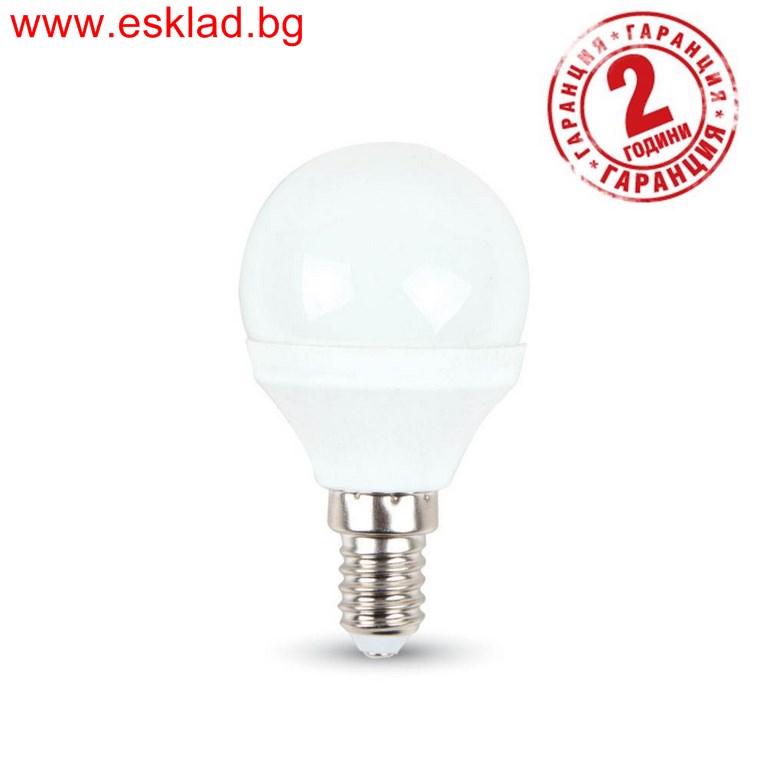 LED Крушка V-TAC E14 3W P45 4000К дневна светлина код 7200/VT-2043