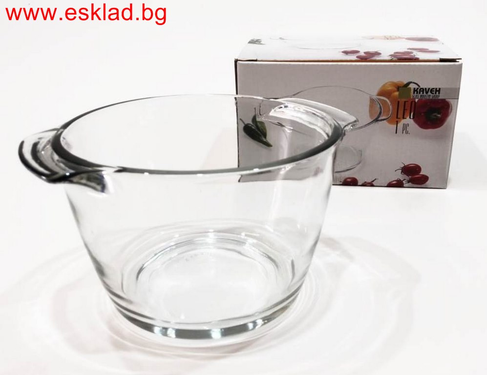 Купа стъкло с дръжки LEO Ф15/Н10см в кутия №BM7176 IRG