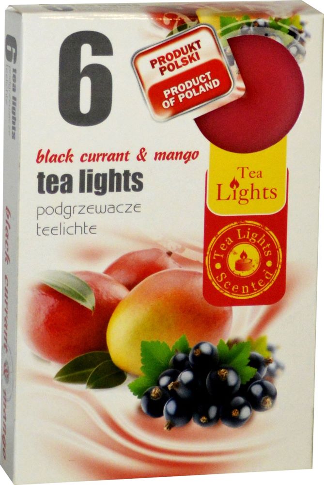 Свещ чаена ароматизирана 6-ца BLACK CURRANT AND MANGO №1055 /15 комплекта  в стек/ ADMIT