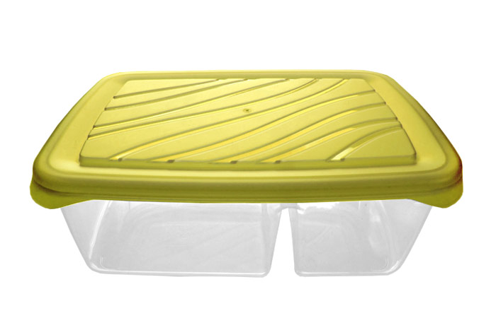 Кутия за храна Frigo Basic правоъгълна двойна 0,5л + 0,3л 6см х 14,5см х 19см MP /24 броя в стек/
