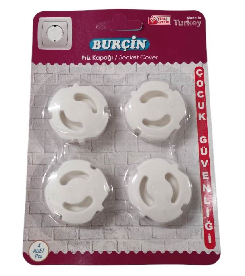 Капачки за ел. контакт 4 броя на картон BURCIN