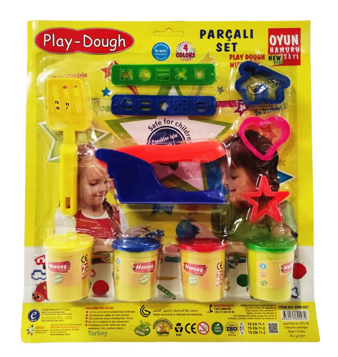 Пластилин Play-Dough на картон с преса и аксесоари  HEROES №ERN-007