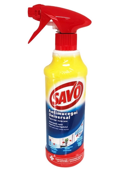 Почистващ препарат спрей Savo против мухъл и плесен 500 мл/20 броя в кашон/