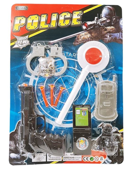 Комплект за полицай 10 части на картон №666-2