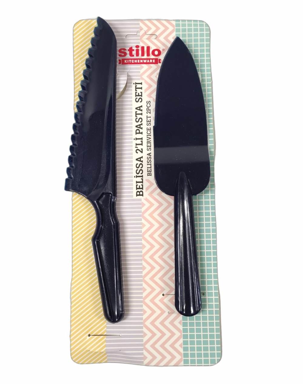 Нож с шпатула за торта на картон Stillo DS-2001