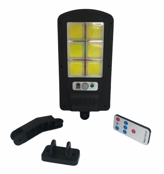 Фенер соларен улична лампа със сензор за движение и светлина с 6 диода и дистанционно управление