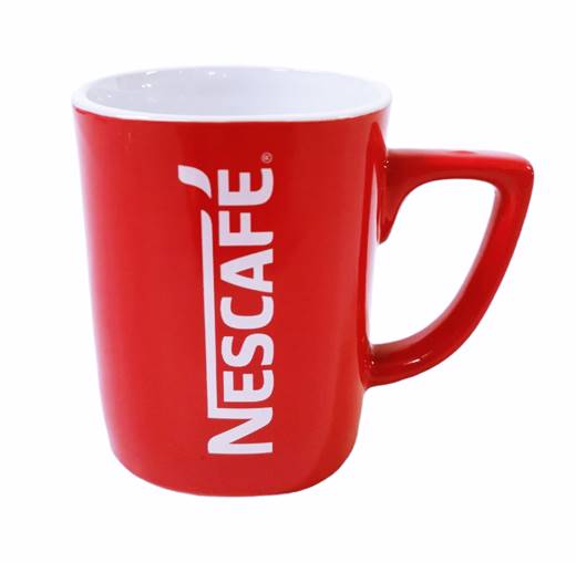 Чаша порцелан червена Nescafe Ф7H9см