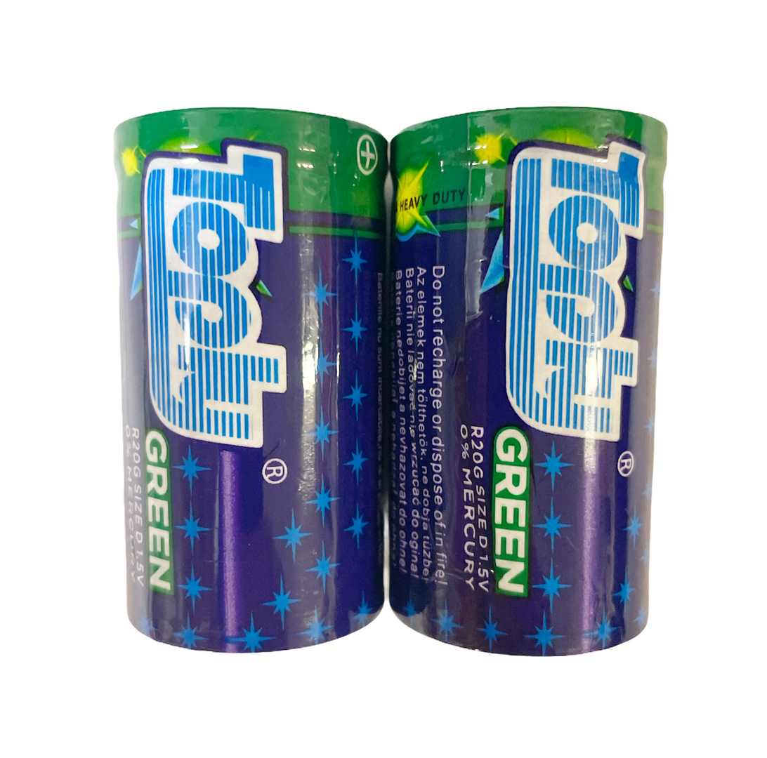 Батерия Toply/Green R20 /24 броя в кутия/