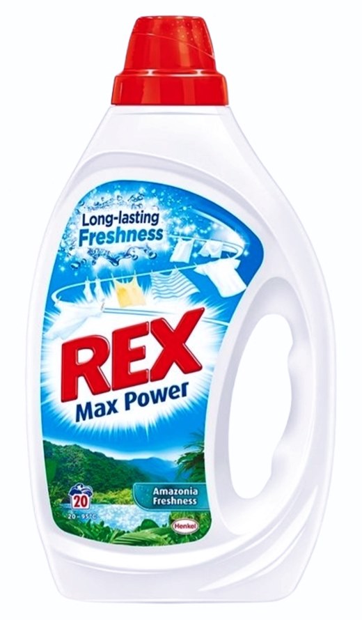 Течен перилен препарат 1л REX Amazonia freshness 20 пранета бяло/8 броя в кашон/