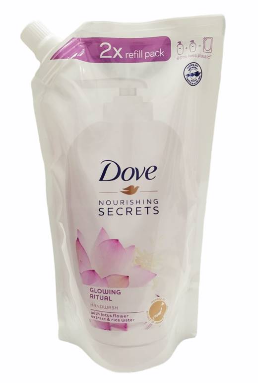 Течен сапун Dove пълнител 500 ml lotus flower extract and rice water/10 броя в кашон/