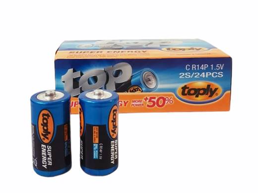 Батерия Toply R14 1.5 V/24 броя в кутия/