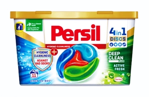 Дискове за пране Persil  4 in1 HYGIENIC CLEANLINESS усилена формула 11 пранета цветно/8 кутии в кашон/