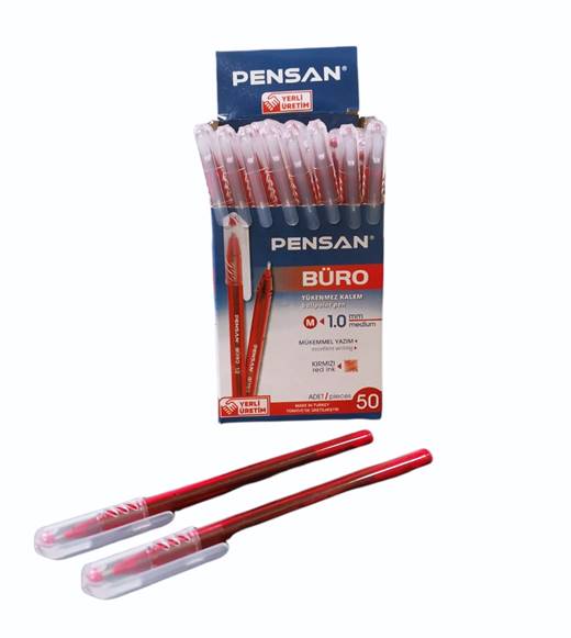 Химикалка PENSAN BURO №2270 червен /50бр. в кутия/