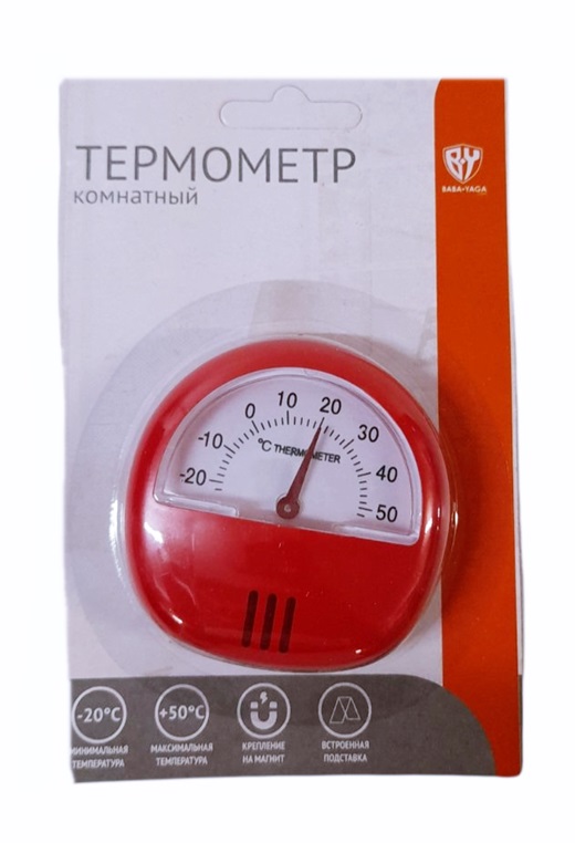Термометър с магнит на картон