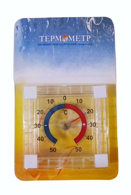 Термометър външен квадрат 8см на картон