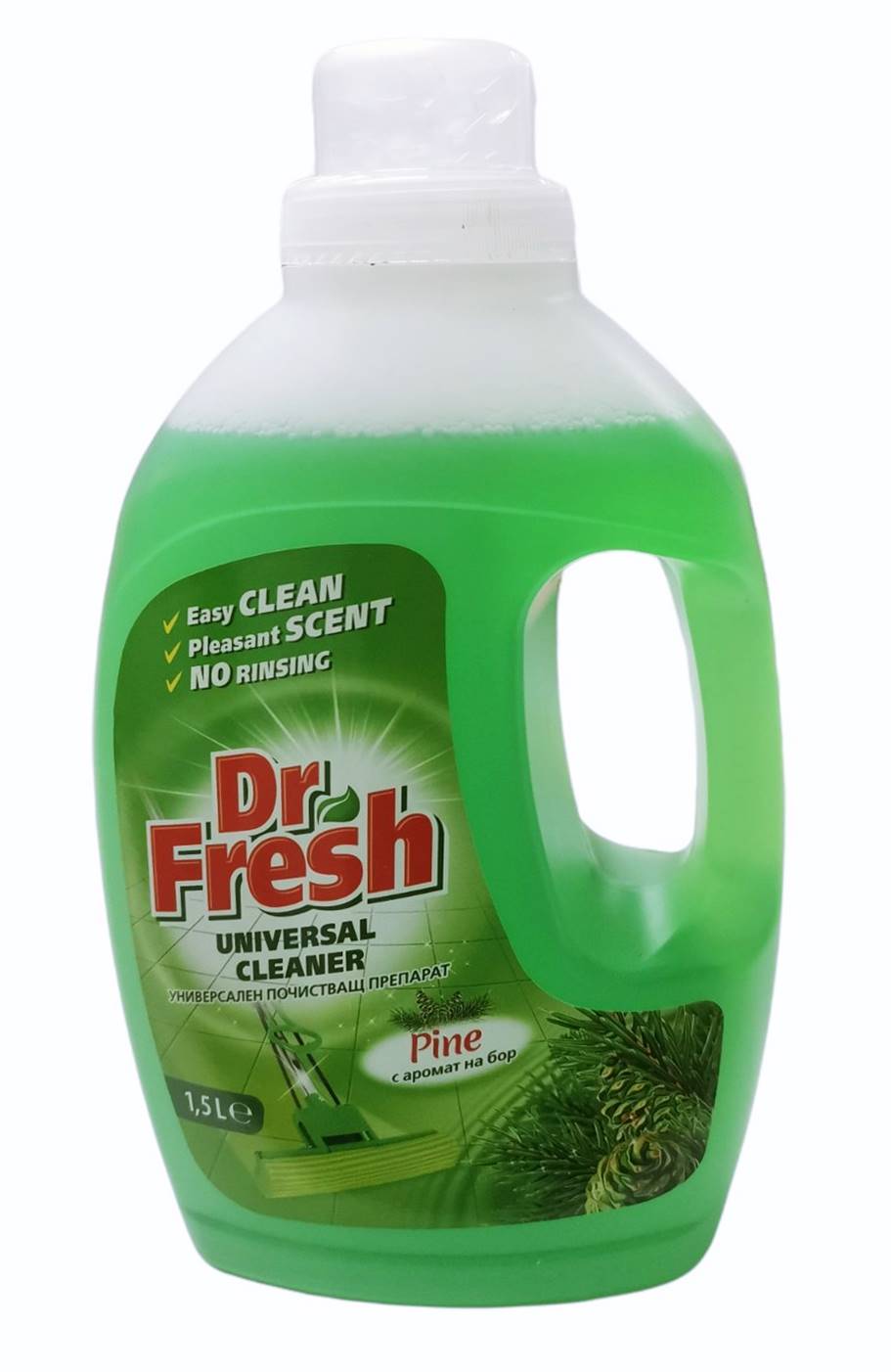 Dr. Fresh универсален почистващ препарат 1,5 L Pine зелен