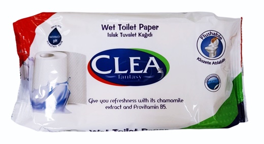 Влажна тоалетна хартия CLEA 48 броя в пакет /24 пакета в кашон/