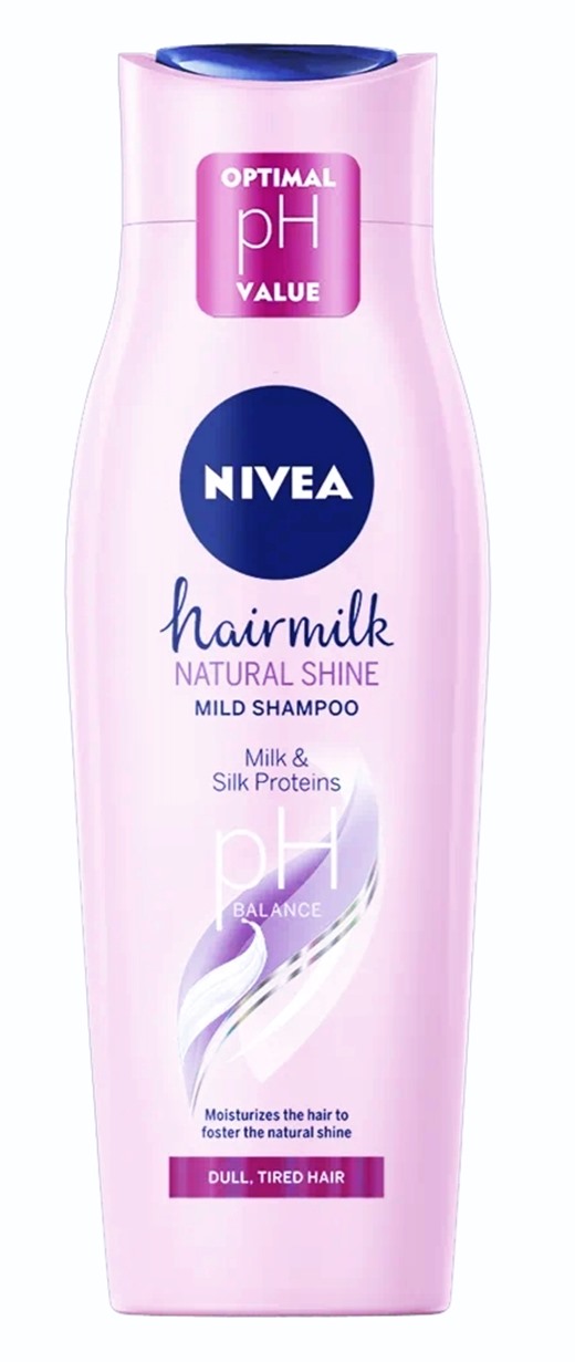 Шампоан NIVEA Hairmilk Natural Shine за блясък 250 ml/212 броя в кашон/