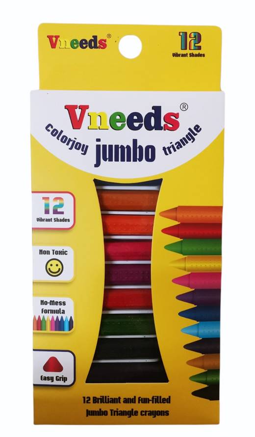 Пастели в кутия 12 цвята Vneeds №1001c