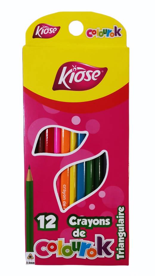 Моливи в кутия 12 цвята триъгълни Vneeds №OK-04-03