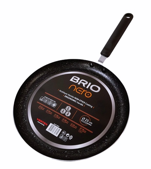 Тиган BRIO NERO за палачинки с незалепващо покритие Ф25см №104827 /12 броя в кашон/