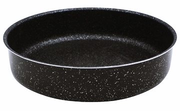 Тава емайлирана черна кръгла Ф36см №740123 /6 броя в кашон/