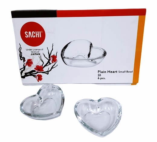 Купички за ядки cтъкло сърце SACHI 6 броя в кутия №04S02K21 IRG