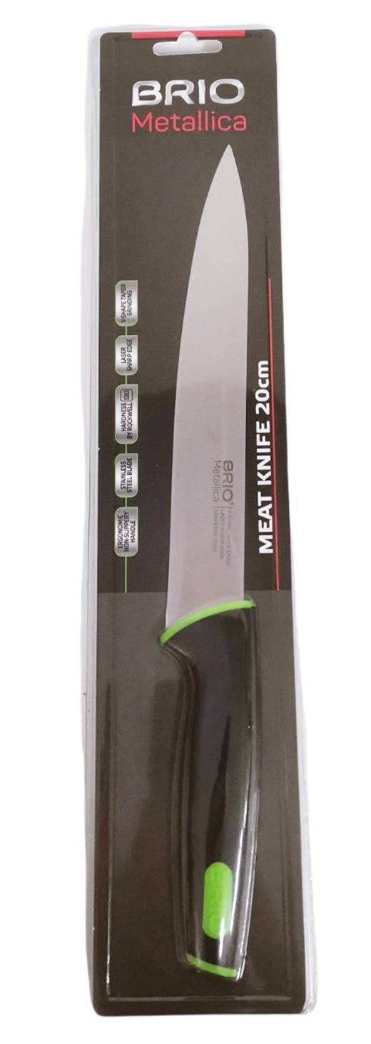 Нож BRIO Metallica за месо 20см/1,8мм с пвц дръжка №104328