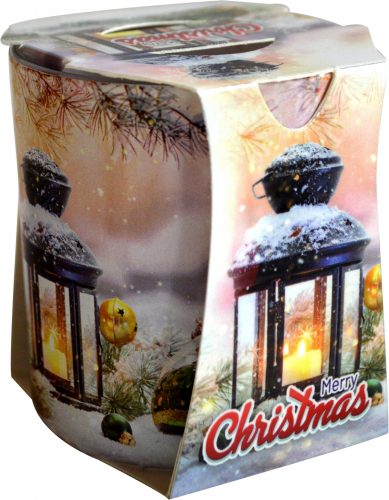 Свещ ароматизирана коледна в чаша VERONA CHRISTMAS LATHERN №1343 /6 броя в кашон/ ADMIT