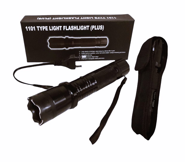 Фенер LED метален 3 в 1 с електрошок POLICE №1101