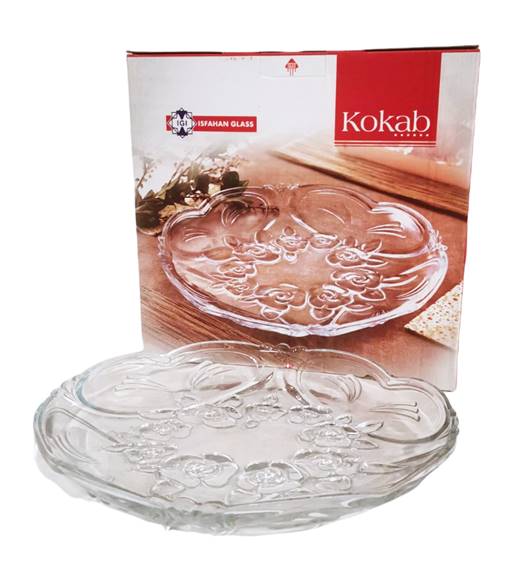 Плато релефно стъкло Kokab Ф325мм Н40мм в кутия №ISF-578