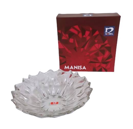 Купа релефно стъкло Manisa 2000мл Н86мм Ф300мм в кутия №ISF-608