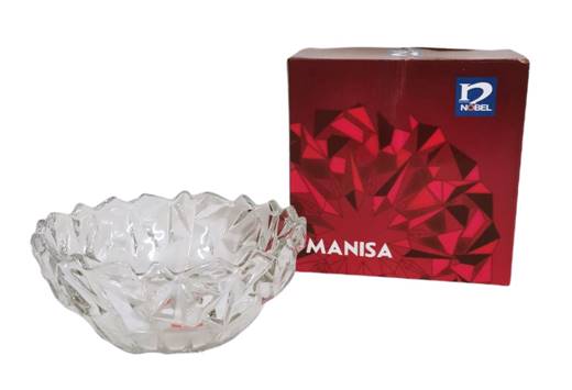 Купа релефно стъкло Manisa 2300мл Н114мм Ф240мм в кутия №ISF-606