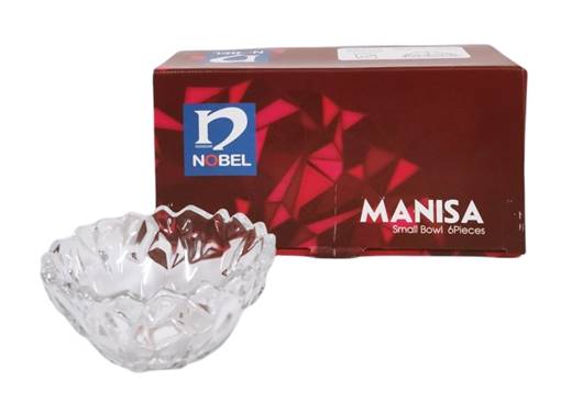 Купички релефно стъкло Manisa 240мл Н56мм 6 броя в кутия №ISF-605