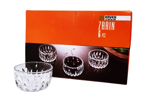 Купички стъкло Kaveh ZARIN Ф8см/Н4.5см/305мл 6 броя в кутия №BL7105GCL