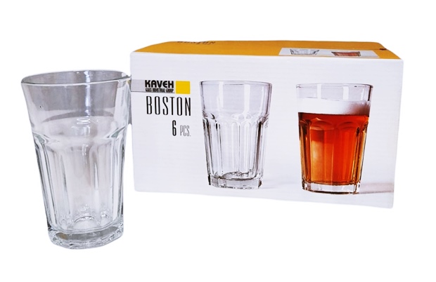 Чаша стъкло Kaveh BOSTON 200мл 6 броя в кутия №TR5040GCL