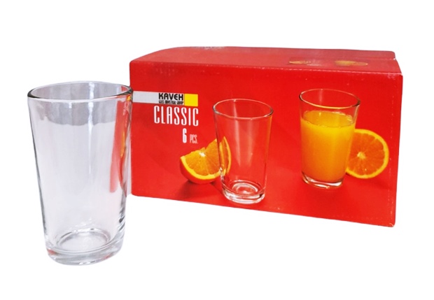 Чаша стъкло Kaveh CLASSIC 300мл 6 броя в кутия №TR5084GCL