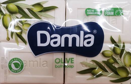 Сапун за пране DAMLA 4х125гр броя в пакет маслина