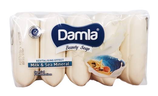 Сапун DAMLA 5х60гр броя в пакет мляко и морски минерали SDL