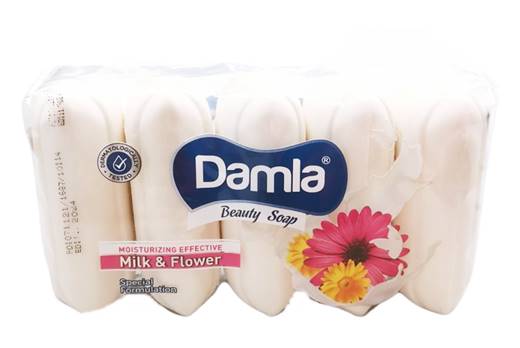 Сапун DAMLA 5х60гр броя в пакет мляко и цветя