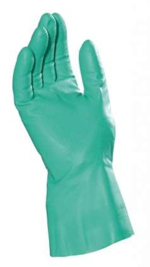 Домакински ръкавици дамски зелени лукс 85г L /10 чифта в стек/
