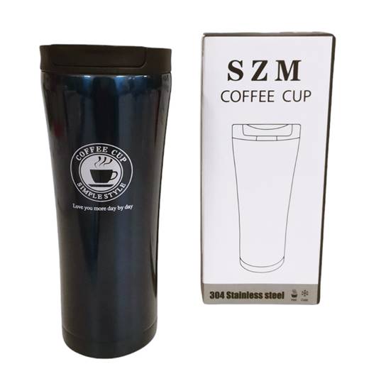 Термос-чаша за кафе цветен инокс COFFEE CUP 500мл