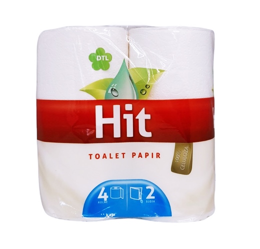 Тоалетна хартия Hit 4ка 170 г бяла/24 пакета в чувал/