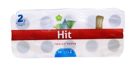 Тоалетна хартия Hit 10ка 450 г бяла/12 пакета в чувал/