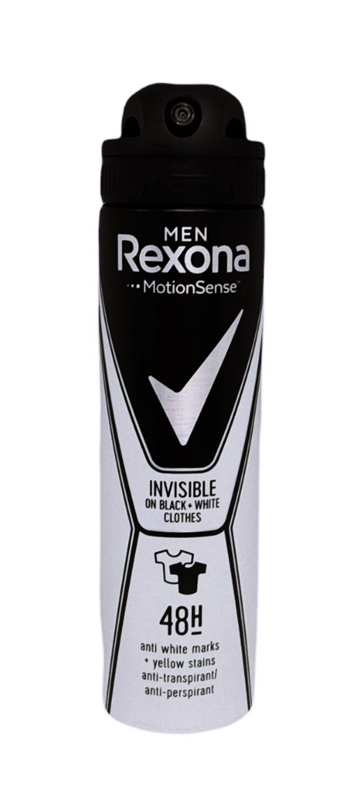 Дезодорант мъжки Rexona invisible black and white 150 ml SDL /6 броя в стек/