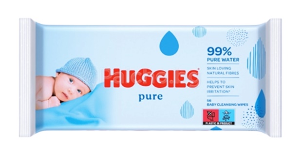 Мокри кърпи Huggies PURE без капак 56 броя в пакет /10 пакета в кашон/