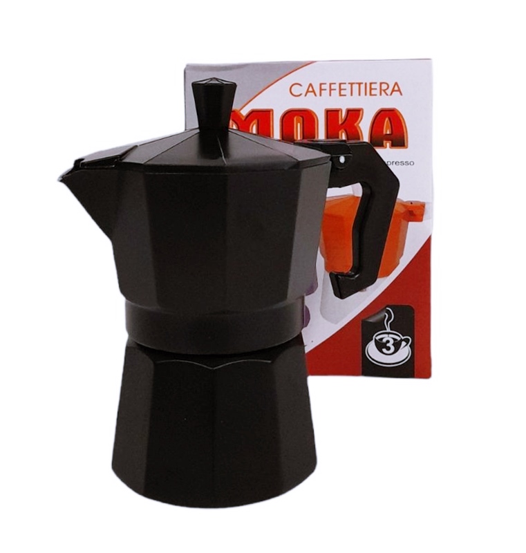 Кафеварка метал черна 3 кафета