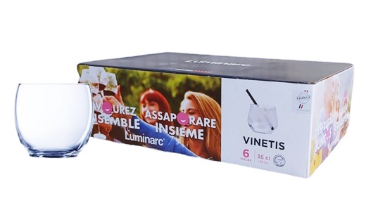 Чаша за уиски 6 броя в кутия Luminarc VENETIS 360 ml №371015 /4 комплекта в кашон/