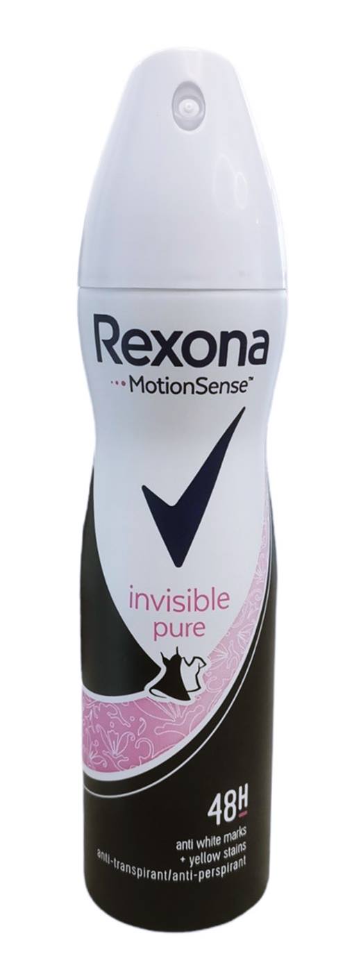 Дезодорант дамски Rexona invisible pure 150 ml /6 броя в стек/