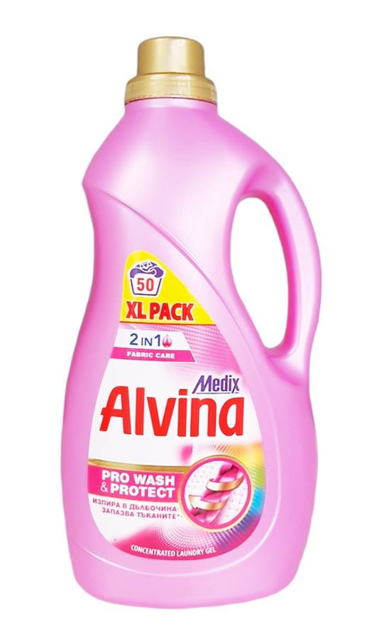 Течен перилен препарат Alvina 2,75L 2in1 WHITE and COLOR розов
